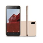 Ficha técnica e caractérísticas do produto Smartphone Multilaser e P9102 3G 16GB Tela 5.0" Quad Core Câmera Traseira 5MP + 5MP Frontal - Dourado