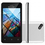 Ficha técnica e caractérísticas do produto Smartphone Multilaser MS40S Branco 4" Câmera 5MP 3G Quad Core 8GB P9026