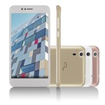 Ficha técnica e caractérísticas do produto Smartphone Multilaser MS55 Colors BrancoTela 5,5" Câmera 5.0 MP+8.0MP 3G Quad Core 8GB + 16GB SD Car