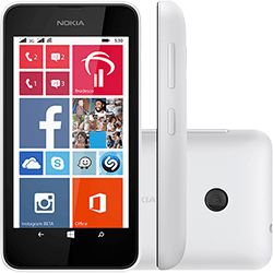 Ficha técnica e caractérísticas do produto Smartphone Nokia Lumia 530 Desbloqueado Windows Phone 8.1 Tela 4" 4GB 3G Wi-Fi Câmera 5MP GPS - Branco + Capa Laranja