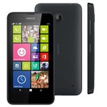 Ficha técnica e caractérísticas do produto Smartphone Nokia Lumia 630 Preto Dual Sim, Tv Digital ,Windows Phone 8.1, Tela 4.5", QuadCore 1.2GHz, Câm. 5MP, WiFi, Bluetooth e A-Gps -Tim