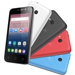 Smartphone Onetouch Alcatel Pixi 4 Preto Colors, Android 6, Tela 4", 8gb, Câm 8mp, 3g - com 4 Capas