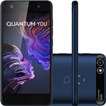 Smartphone Positivo Quantum You Dual Chip Android 7.0 Tela 5" Quad Core 32GB 4G Câmera 13MP - Azul