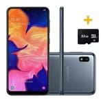 Ficha técnica e caractérísticas do produto Smartphone Samsung A105 Galaxy A10 Preto 32GB + Cartão de Memória 32GB
