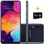 Ficha técnica e caractérísticas do produto Smartphone Samsung A505 Galaxy A50 Preto 64 GB + Cartao de Memoria 32GB