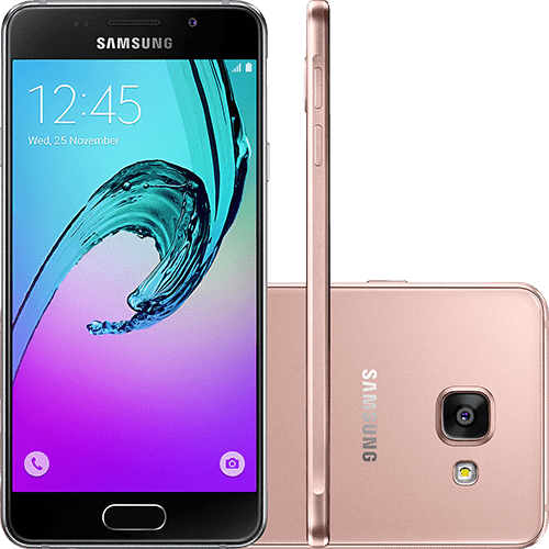 Ficha técnica e caractérísticas do produto Smartphone Samsung Galaxy A3 Dual Chip Android 6.0 Tela 4.7" 16GB 4G Câmera 13MP - Rosê
