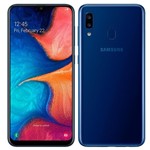 Ficha técnica e caractérísticas do produto Smartphone Samsung Galaxy A20, 6.4", Octa Core 1.6GHz, 3GB RAM, 13MP, 32GB - Azul