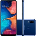 Ficha técnica e caractérísticas do produto Smartphone Samsung Galaxy A20 Dual Sim Lte 32GB 6.4" - Azul