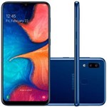 Ficha técnica e caractérísticas do produto Smartphone Samsung Galaxy A20 32GB 6.4" 3GB RAM Câmera Traseira Dupla 13MP 5MP Azul