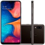 Ficha técnica e caractérísticas do produto Smartphone Samsung Galaxy A20 32GB 6.4" 3GB RAM Câmera Traseira Dupla 13MP 5MP Preto