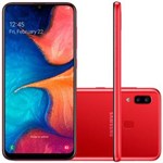 Ficha técnica e caractérísticas do produto Smartphone Samsung Galaxy A20 32GB 6.4" 3GB RAM Câmera Traseira Dupla 13MP 5MP Vermelho