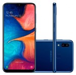 Ficha técnica e caractérísticas do produto Smartphone Samsung Galaxy A20 32GB Dual Chip 4G Tela 6,4 Câmera 13MP e 5MP Frontal 8MP Android 9.0 Azul