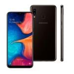 Ficha técnica e caractérísticas do produto Smartphone Samsung Galaxy A20, Preto, A205g, 6,4', 32Gb, 13Mp+5Mp