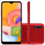 Ficha técnica e caractérísticas do produto Smartphone Samsung Galaxy A01 32GB Vermelho - 2GB RAM Tela 5,7 Câm. Dupla + Câm. Selfie 5MP
