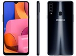 Ficha técnica e caractérísticas do produto Smartphone Samsung Galaxy A20s 32GB Preto 4G - 3GB RAM Tela 6,5” Câm. Tripla Câm. Selfie 8MP