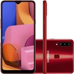 Ficha técnica e caractérísticas do produto Smartphone Samsung Galaxy A20s Vermelho Camera Tripla Traseira Tela Infinita de 6.5" Leitor de Digital 32GB de Memória 3GB RAM Octa Core Android