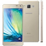 Ficha técnica e caractérísticas do produto Smartphone Samsung Galaxy A5 4G Duos A500M/DS Dourado com Dual Chip, Tela 5", Android 4.4, Câm.13MP e Processador Quad Core 1.2GHz