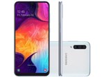 Ficha técnica e caractérísticas do produto Smartphone Samsung Galaxy A50 64GB Branco 4G - 4GB RAM 6,4” Câm. Tripla + Câm. Selfie 25MP
