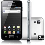 Ficha técnica e caractérísticas do produto Smartphone Samsung Galaxy Ace Branco Desbloqueado - Android Câmera de 5MP 3G Wi-Fi GPS MP3 Player Rádio FM Bluetooth Cartão de Memória 2GB