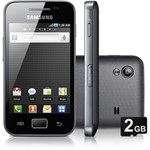 Smartphone Samsung Galaxy Ace Preto Desbloqueado - Android Câmera de 5MP 3G Wi-Fi GPS MP3 Player Rádio FM Bluetooth Cart...