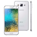 Ficha técnica e caractérísticas do produto Smartphone Samsung Galaxy E5 4G Duos E500M/DS Branco com Dual Chip, Tela 5" HD SAMOLED, Android 4.4, Câmera 8MP e Processador Quad Core 1.2GHz
