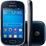 Smartphone Samsung Galaxy Fame Lite S6790 Desbloqueado Vivo Android 4.1 Tela 3.5" 4GB Câmera 3MP 3G Wi-Fi GPS - Preto