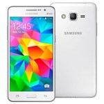 Ficha técnica e caractérísticas do produto Smartphone Samsung Galaxy Gran Prime Duos Branco com Dual Chip, Tela de 5", Câm. 8MP, Android 4.4 e Processador Quad Core de 1.2Ghz - Tim