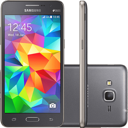 Ficha técnica e caractérísticas do produto Smartphone Samsung Galaxy Gran Prime Duos Dual Chip Android Tela 5" 8GB 3G Câmera 8MP - Cinza