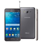 Ficha técnica e caractérísticas do produto Smartphone Samsung Galaxy Gran Prime Duos TV Cinza com TV Digital, Dual Chip, Tela de 5", Câm. 8MP, Android 4.4 e Processador Quad Core de 1.2Ghz
