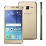 Ficha técnica e caractérísticas do produto Smartphone Samsung Galaxy J2 Duos Dourado com Dual Chip, Tela 4.7", 4G, Câmera 5MP, Android 5.1 e Processador Quad Core de 1.1 Ghz - Oi