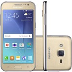 Ficha técnica e caractérísticas do produto Smartphone Samsung Galaxy J2 Duos Dual Chip Desbloqueado Oi Android 5.1 Tela 4,7" 8GB 3G Wi-Fi Câmera 5MP - Dourado