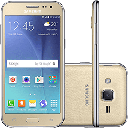 Ficha técnica e caractérísticas do produto Smartphone Samsung Galaxy J2 TV Duos Dual Chip Android 5.1 Tela 4.7" 8GB 4G Câmera 5MP - Dourado