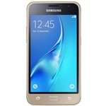 Ficha técnica e caractérísticas do produto Smartphone Samsung Galaxy J1 2016 J120h Dourado-dual Chip, 3g, Tela 4.5, 5mp+frontal, Quad Core, 8gb