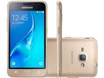 Ficha técnica e caractérísticas do produto Smartphone Samsung Galaxy J1 8GB Dourado Dual Chip - 4G Câm. 5MP Tela 4.5” Proc. Quad Core Desbl. Vivo