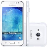 Ficha técnica e caractérísticas do produto Smartphone Samsung Galaxy J1 Ace Duos Dual Chip Desbloqueado Android 4.4 Tela 4.3" 4GB 3G Câmera 5MP- Branco