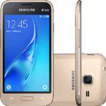 Ficha técnica e caractérísticas do produto Smartphone Samsung Galaxy J1 Mini Dual Chip Android 5.1 Tela 4` 8GB 3G - Dourado + Bastão de Selfie