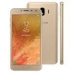 Ficha técnica e caractérísticas do produto Smartphone Samsung Galaxy J4 16gb, Tela 5.5", Dual Chip, 4g, Câmera 13mp, Android 8.0, Processador Quad Core e Ram de 2gb - Dourado