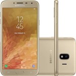 Ficha técnica e caractérísticas do produto Smartphone Samsung Galaxy J4 32GB Dual CHIP Android 8.0 Tela 5.5" QUAD-CORE 1.4GHZ 4G Câmera 13MP - Dourado