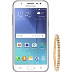 Smartphone Samsung Galaxy J5 Duos Android 5.1 Tela 5" 16GB 4G Câmera 13MP - Branco + Pulseira Swarovski