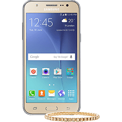 Smartphone Samsung Galaxy J5 Duos Android 5.1 Tela 5" 16GB 4G Câmera 13MP - Dourado + Pulseira Swarovski