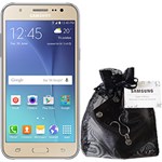 Smartphone Samsung Galaxy J5 Duos Android 5.1 Tela 5" 16GB 4G Câmera 13MP + Kit Swarovski - Dourado