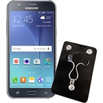 Smartphone Samsung Galaxy J5 Duos Android 5.1 Tela 5" 16GB 4G Câmera 13MP + Kit Swarovski - Preto