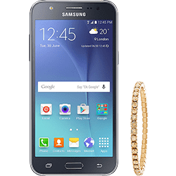 Smartphone Samsung Galaxy J5 Duos Android 5.1 Tela 5" 16GB 4G Câmera 13MP - Preto + Pulseira Swarovski