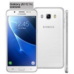 Ficha técnica e caractérísticas do produto Smartphone Samsung Galaxy J5 Duos Metal Branco com 16GB, Dual Chip, Tela 5.2", 4G, Câmera 13MP, Android 6.0 e Processador Quad Core de 1.2 Ghz