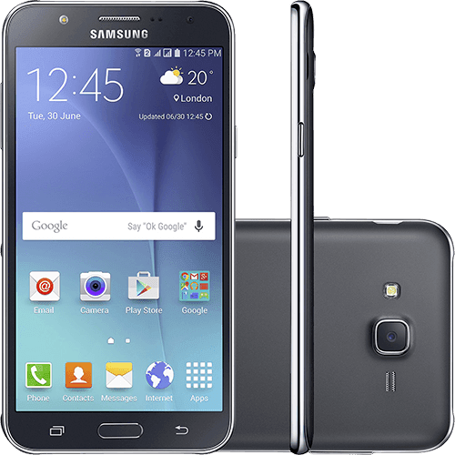 Smartphone Samsung Galaxy J7 Duos Dual Chip Android 5.1 Tela 5.5" 16GB 4G Câmera 13MP - Preto