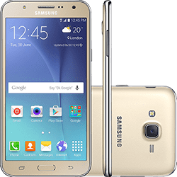 Smartphone Samsung Galaxy J7 Duos Dual Chip Desbloqueado Oi Android 5.1 Tela 5.5" 16GB 4G Câmera 13MP - Dourado
