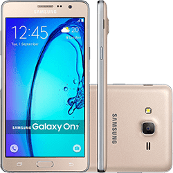 Smartphone Samsung Galaxy On 7 Dual Chip Android 5.1 Tela 5.5" 16GB 4G Câmera 13MP - Dourado
