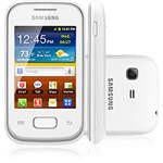 Ficha técnica e caractérísticas do produto Smartphone Samsung Galaxy Pocket Branco - Android 2.3 Processador 832MHz Tela 2.8" Câmera de 2.0MP 3G Wi-Fi Memória Interna de 3GB