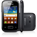 Smartphone Samsung Galaxy Pocket Desbloqueado Oi Preto - Android 2.3. Processador 832MHz. Tela Touch 2.8". Câmera de 2MP...