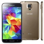 Ficha técnica e caractérísticas do produto Smartphone Samsung Galaxy S5 Duos SM-G900 Dourado com Dual Chip,Tela 5.1", Android 4.4, 4G, Câmera 16MP e Processador Quad Core 2.5GHz